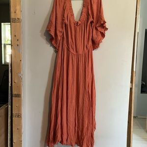 NWT Free People Beach Bliss Coral Boho Dress XL